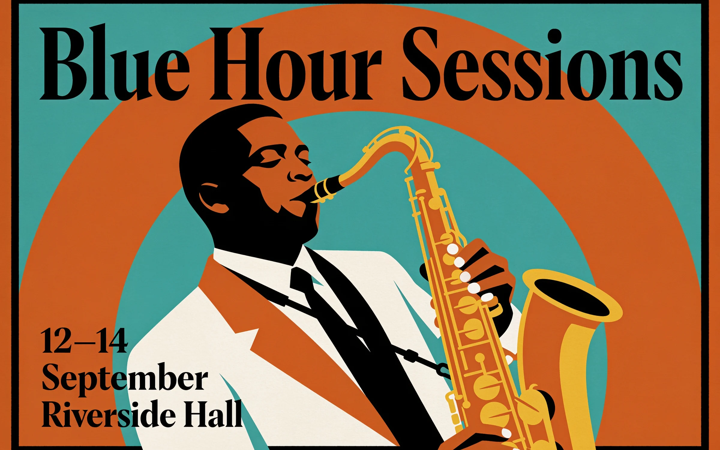 Retro jazz festival poster