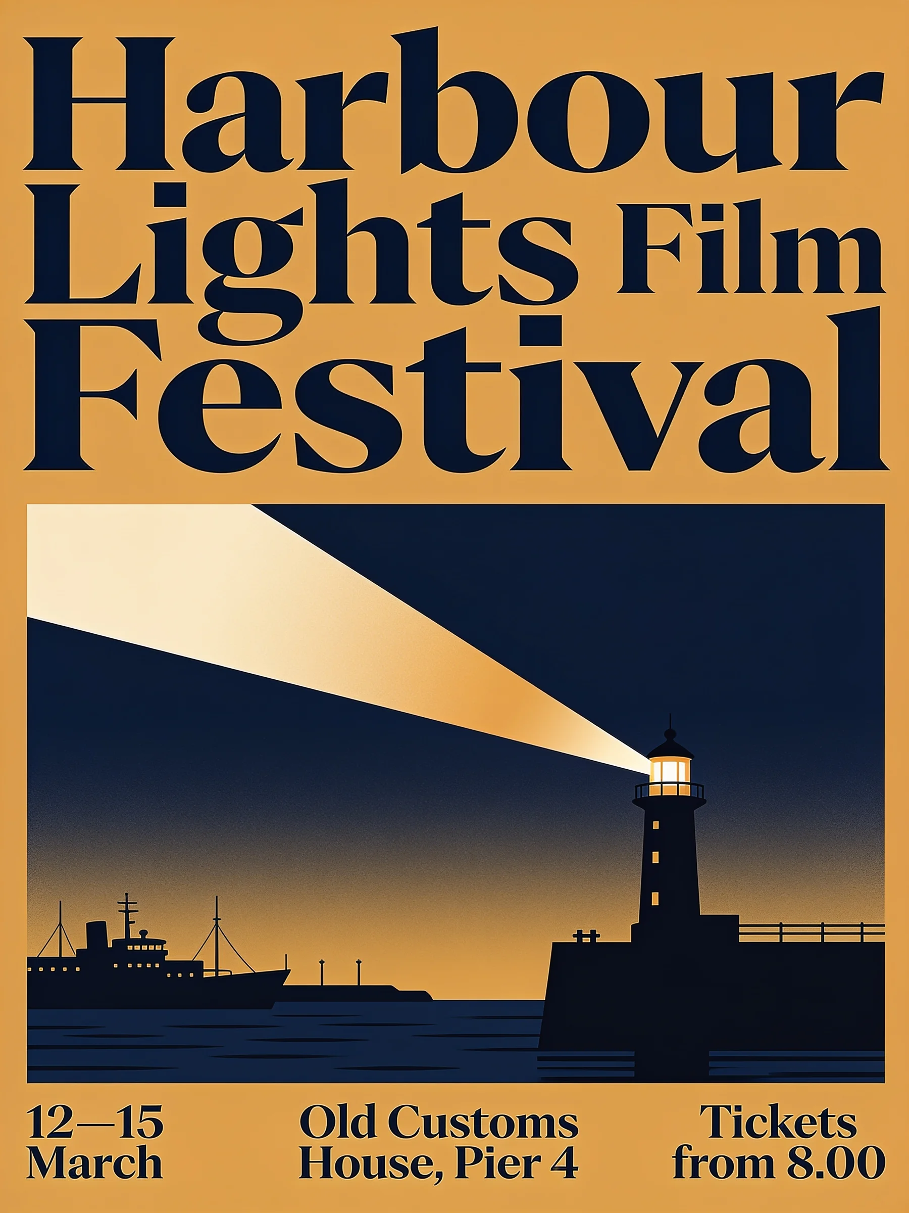 Event posters with small type that holds up