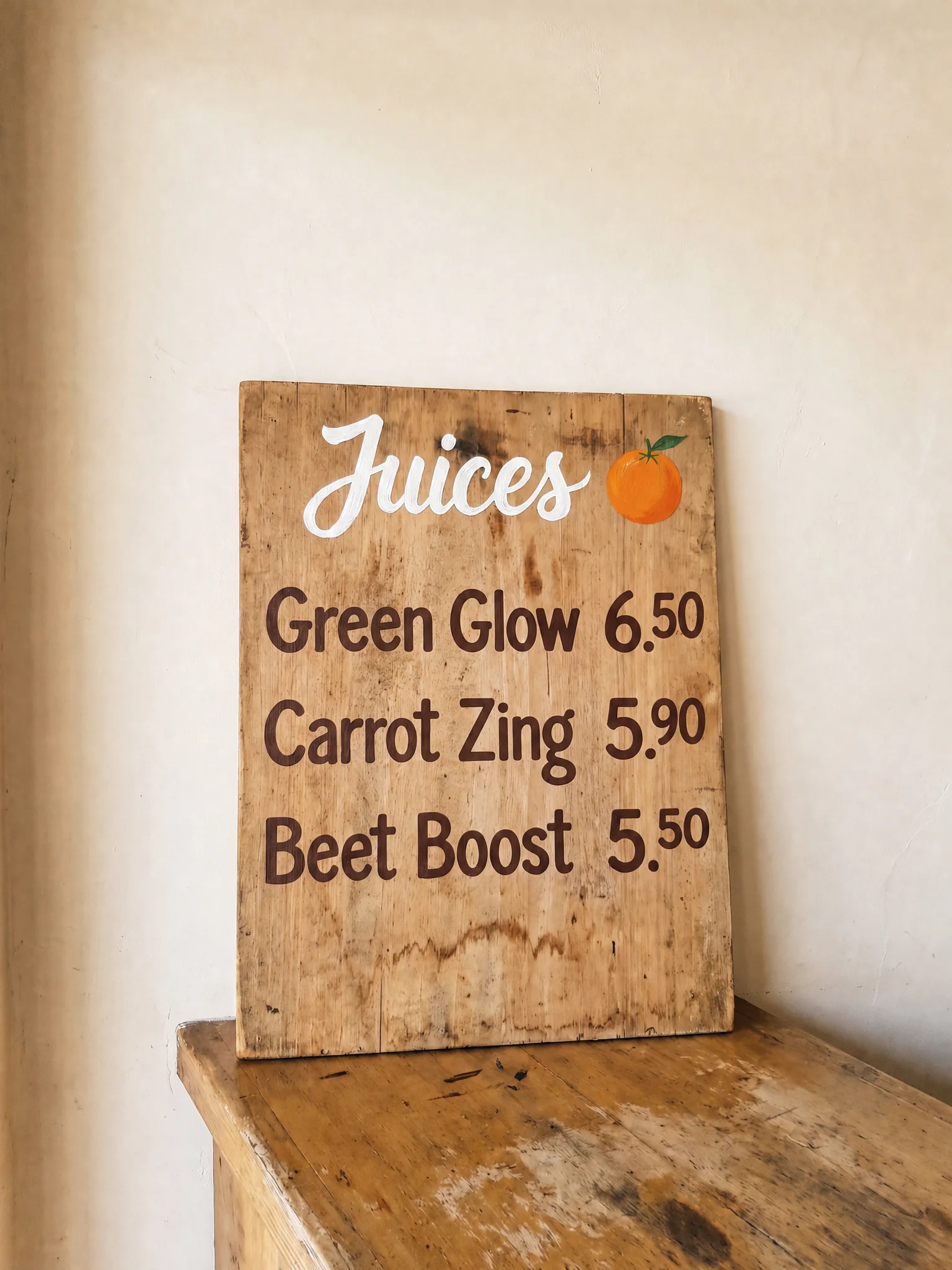 Menu and price updates