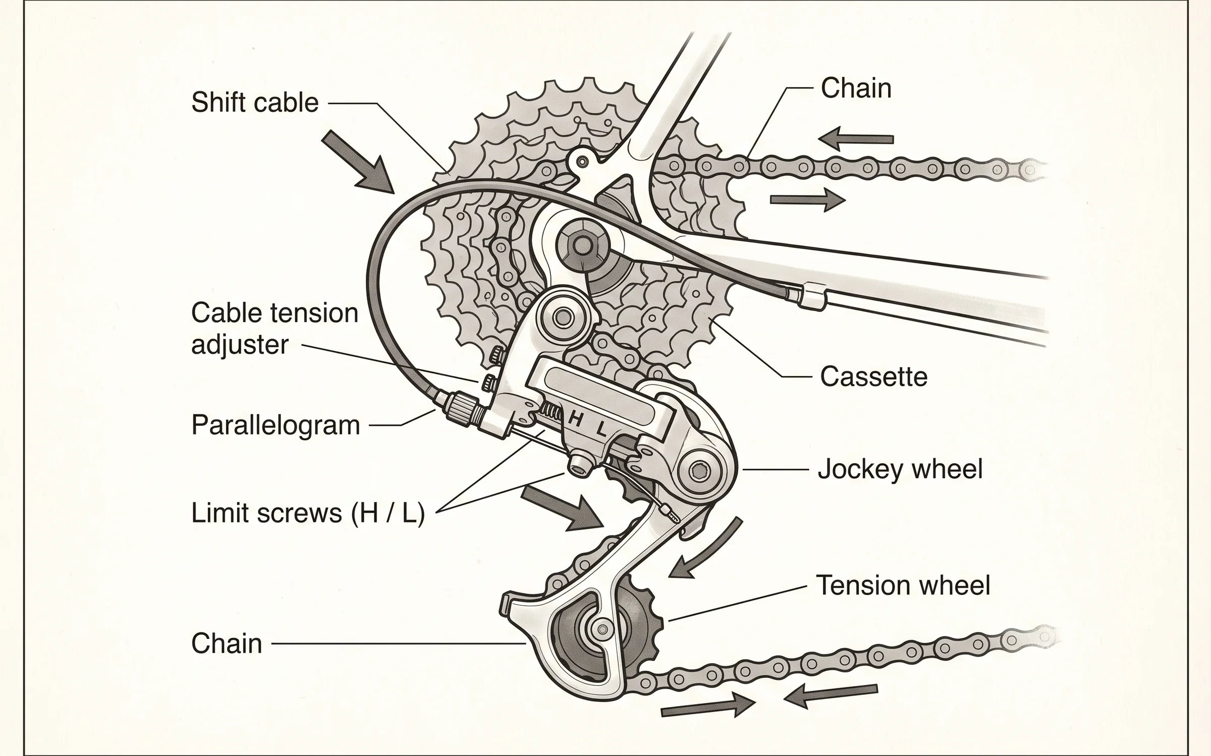 derailleur diagram model capability image