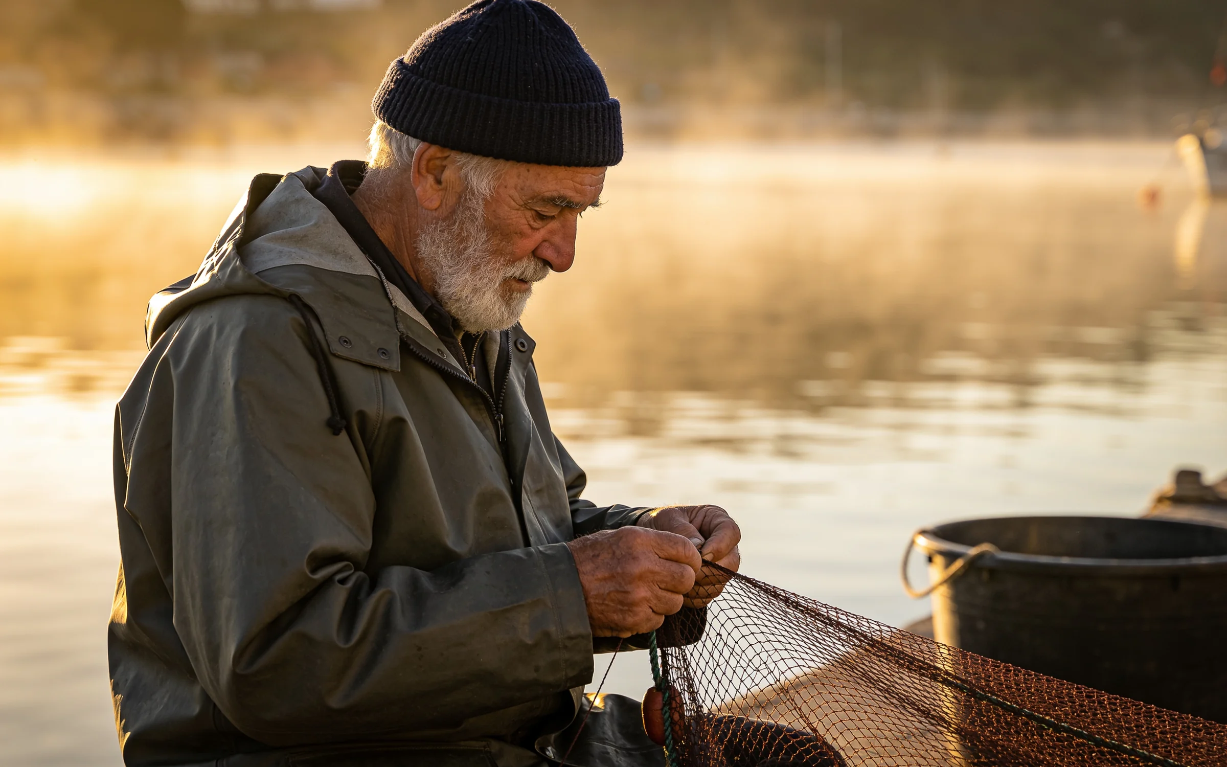 Fisherman editorial portrait