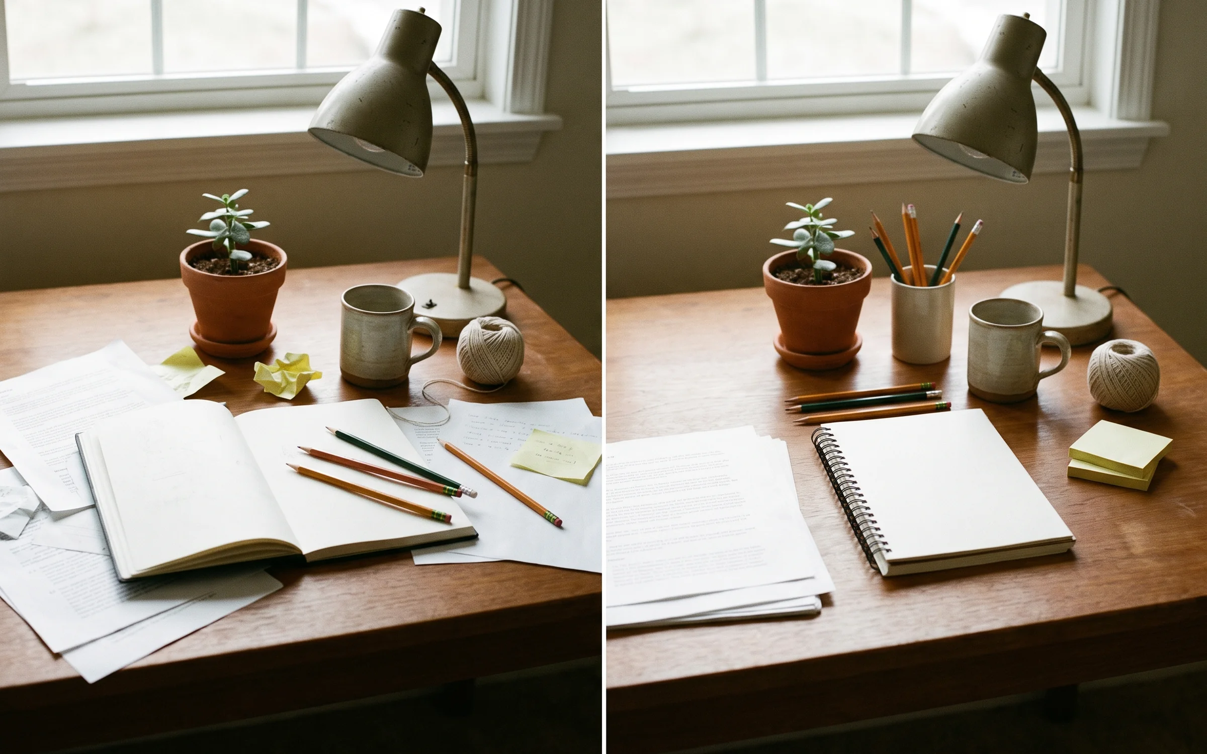 messy vs organized desk model capability image