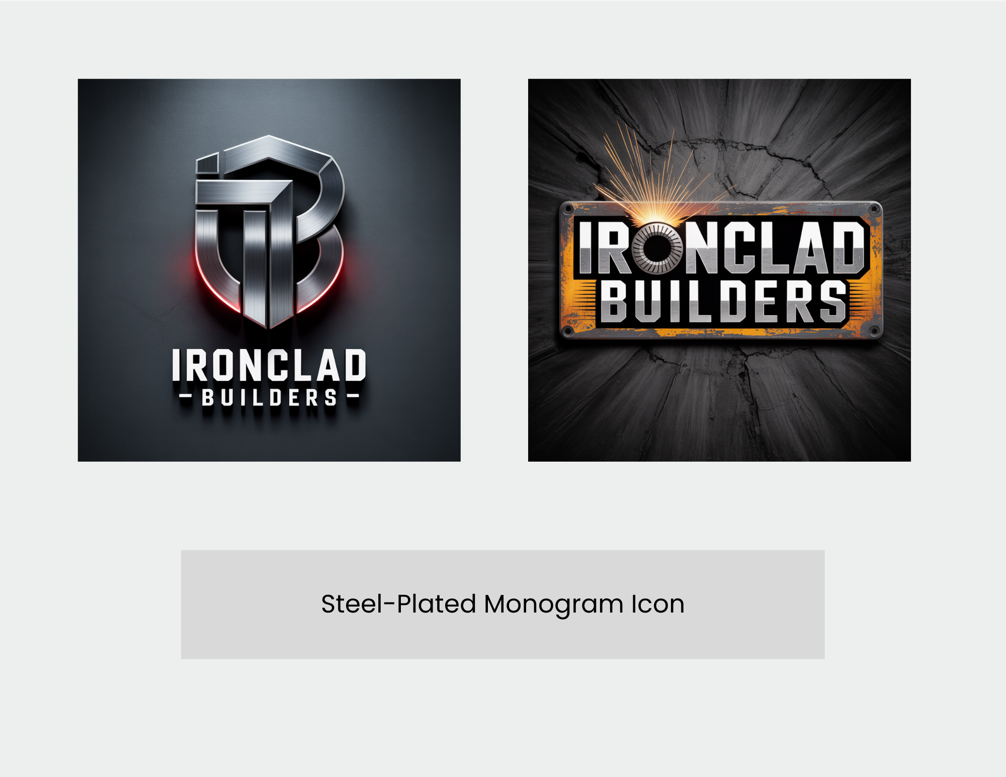 Steel Monogram Logo Ideas Generated by ImagineArt