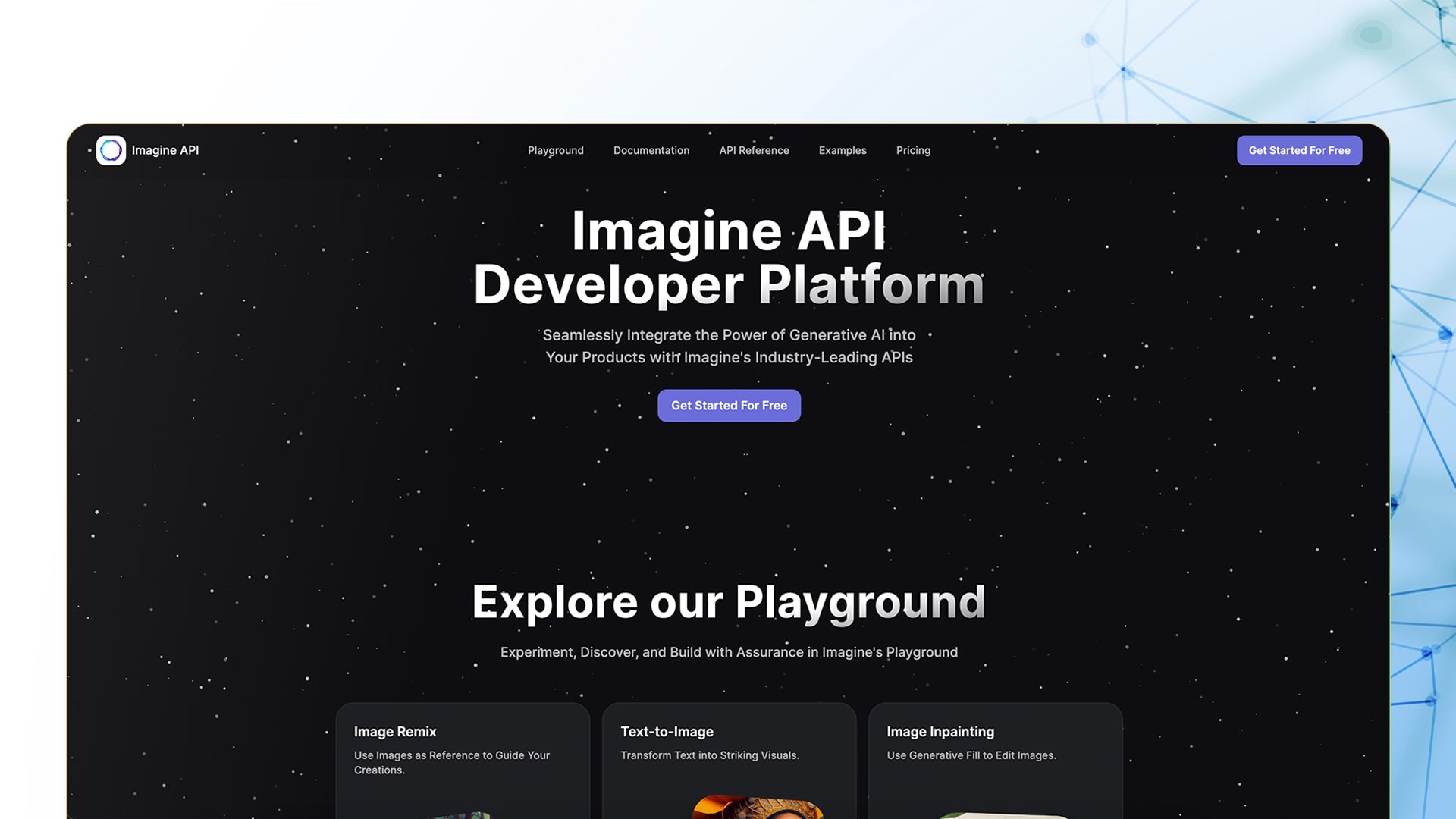 Imagine API Dashboard