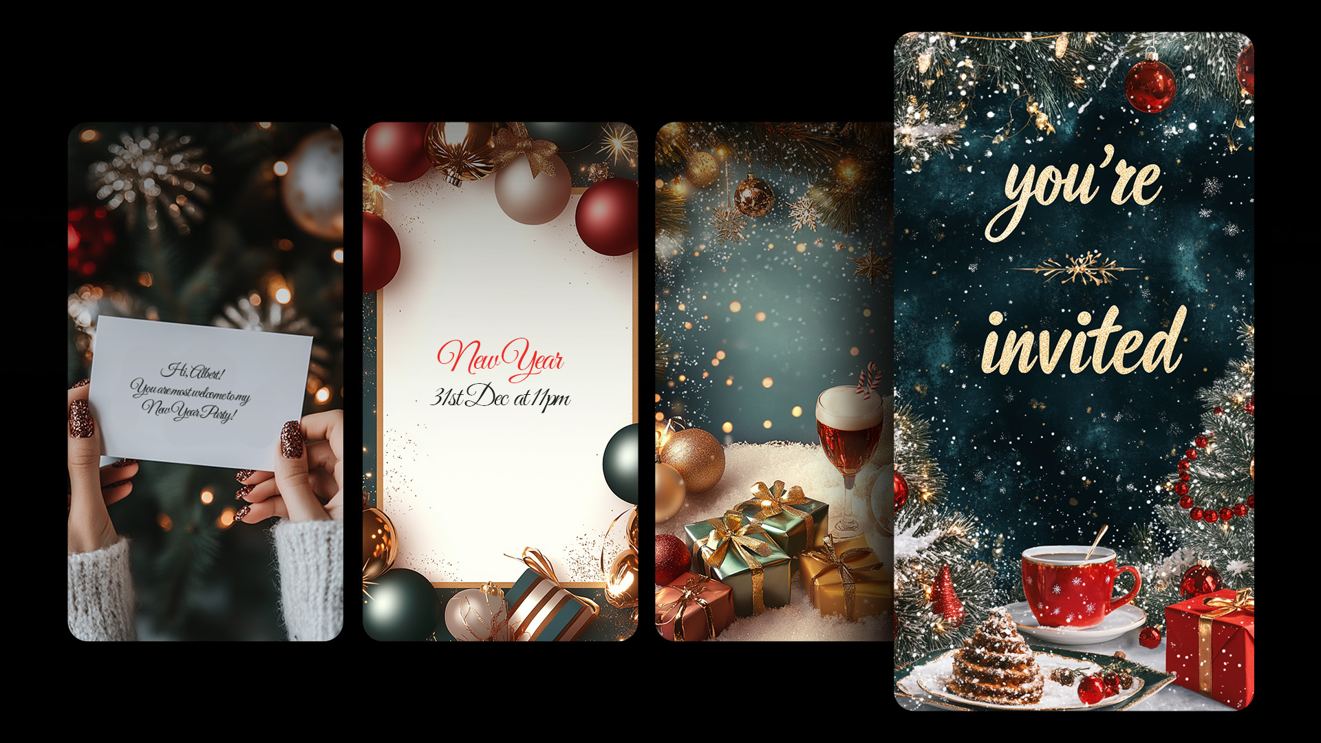 New year invitation card design ideas 