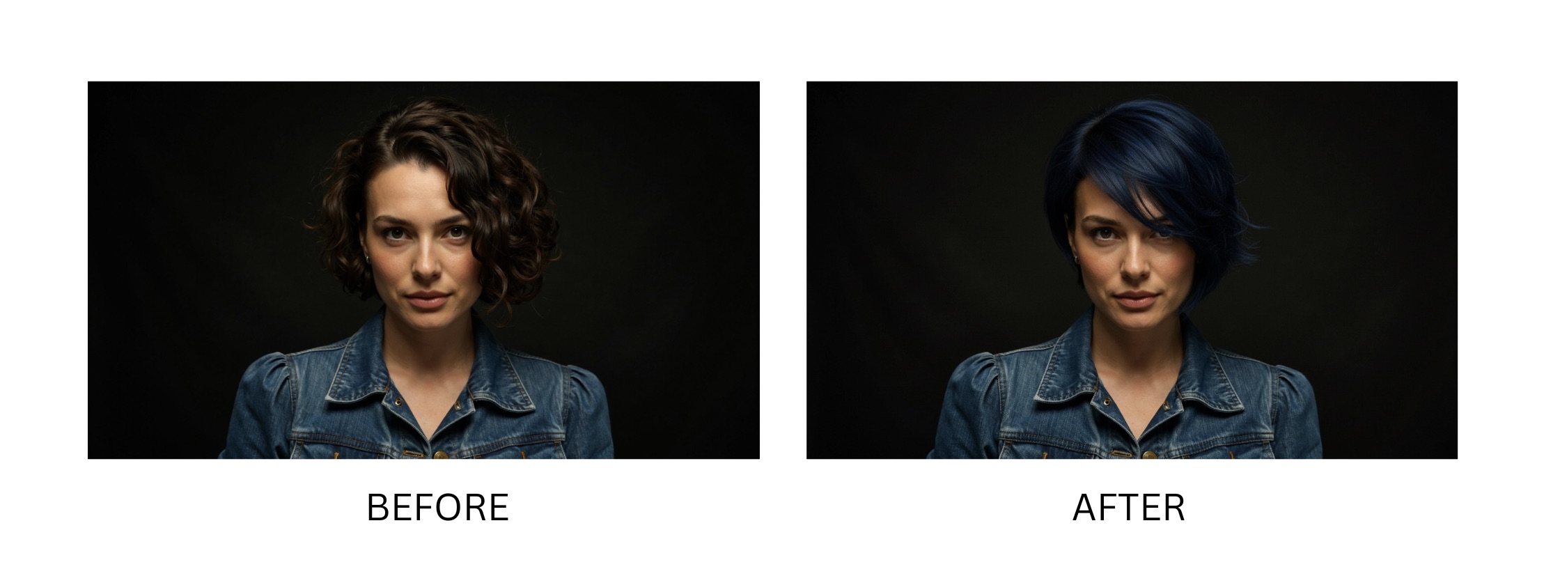 Haircolor change generated on ImagineArt AI hairstyle changer