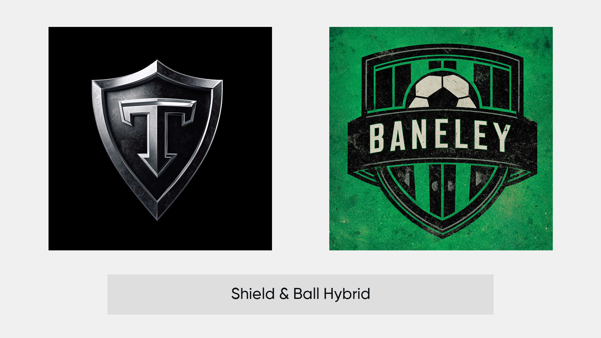 5. Football Logo with Shield and Balls