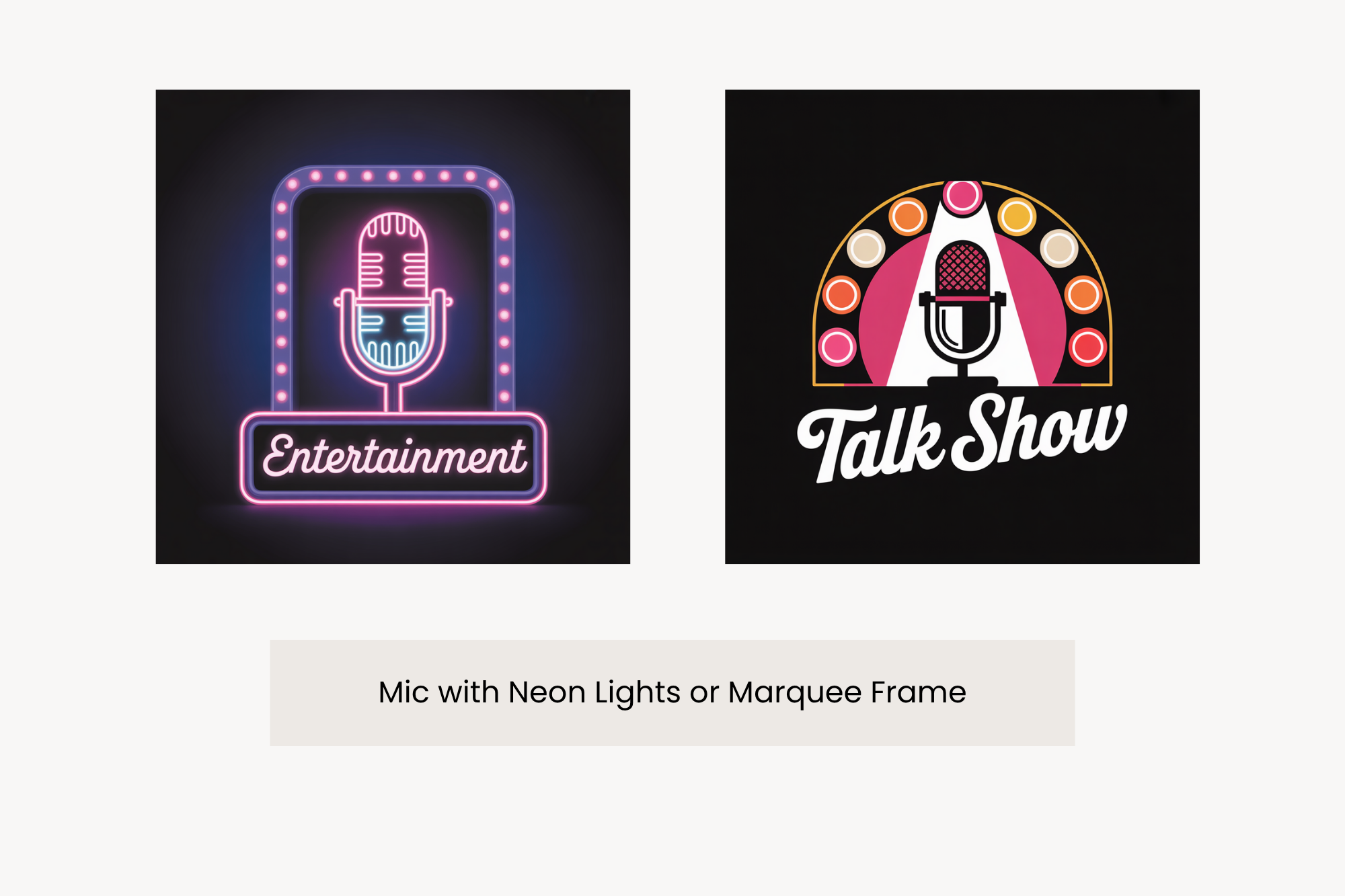 Neon Light & Frame Logo Ideas Generated by ImagineArt