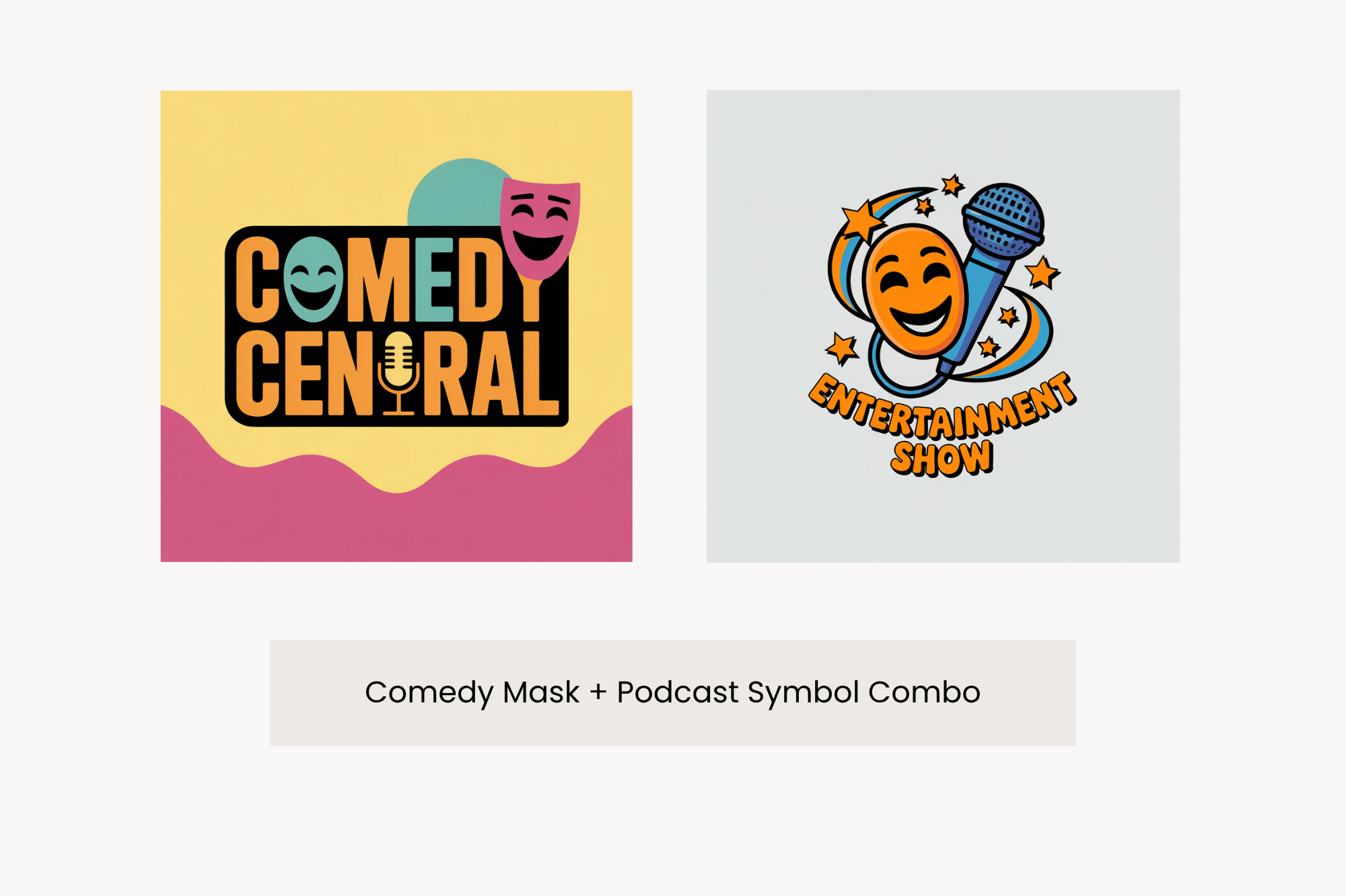 Comedy Mask Logo Ideas Generated by ImagineArt