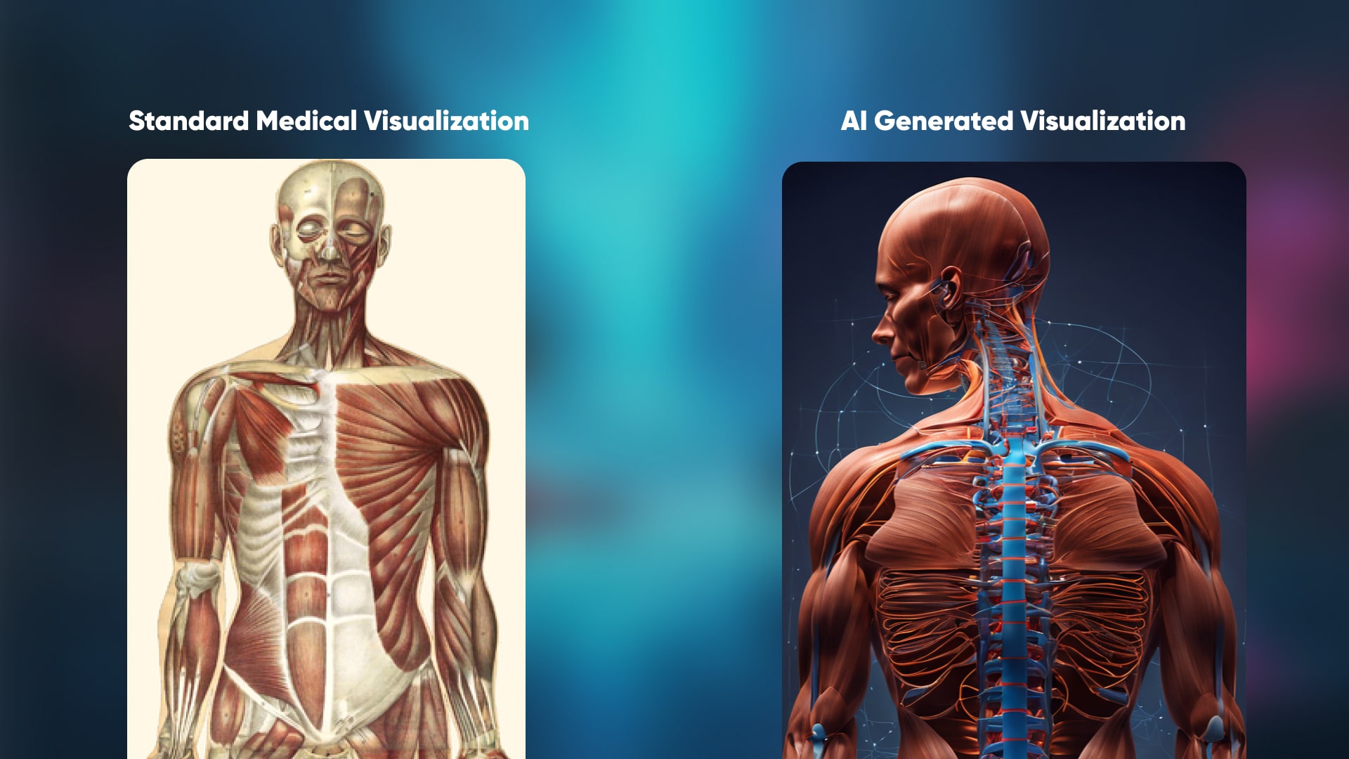 comparison image showcasing a standard medical visualization