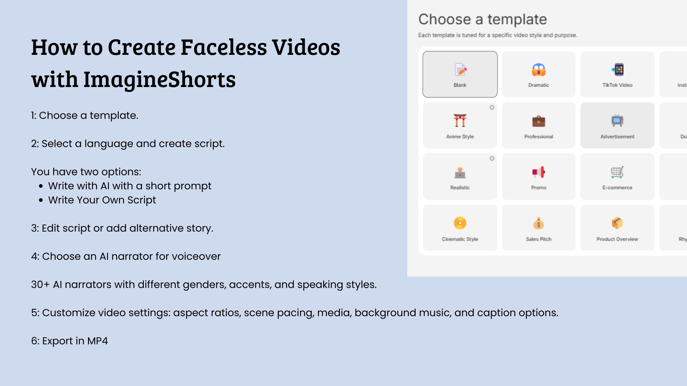 How to create AI Faceless Videos