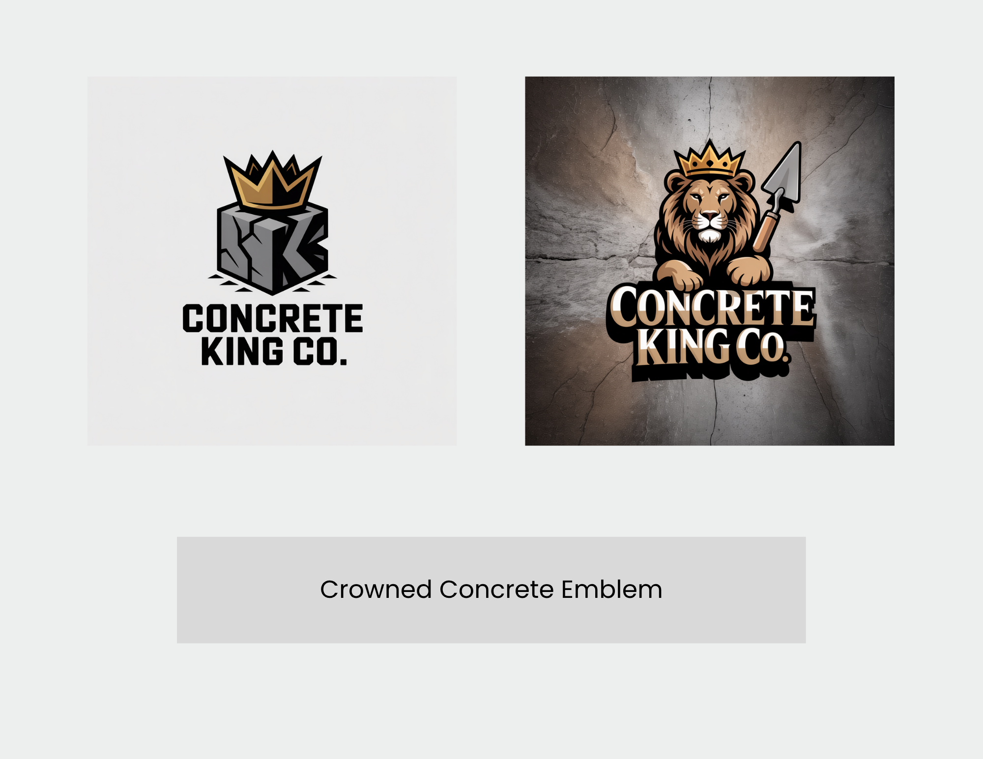 Concrete & Crown-Inspired Logo Ideas Generated by ImagineArt