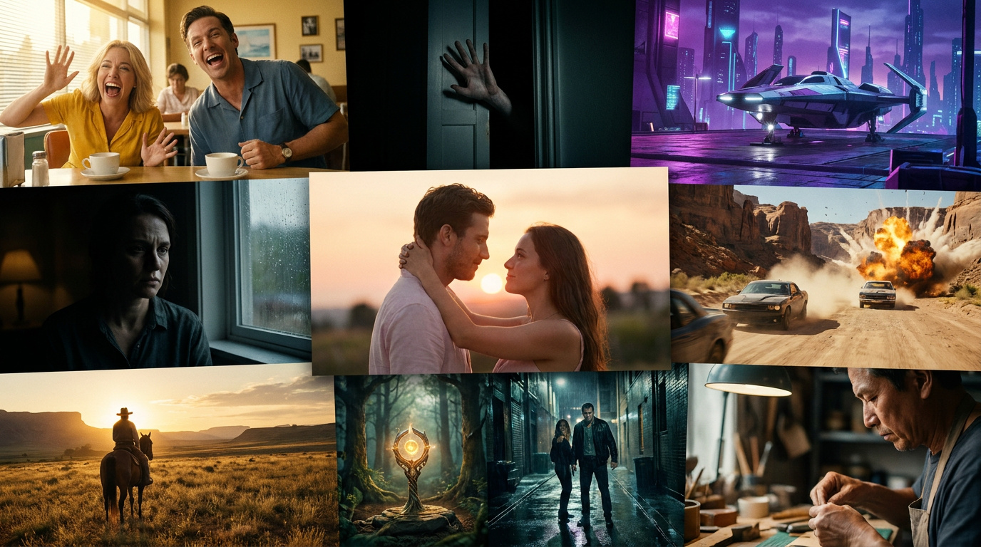 AI Film Prompts by Genre: 50+ Cinematic Examples That Actually Work (2026)