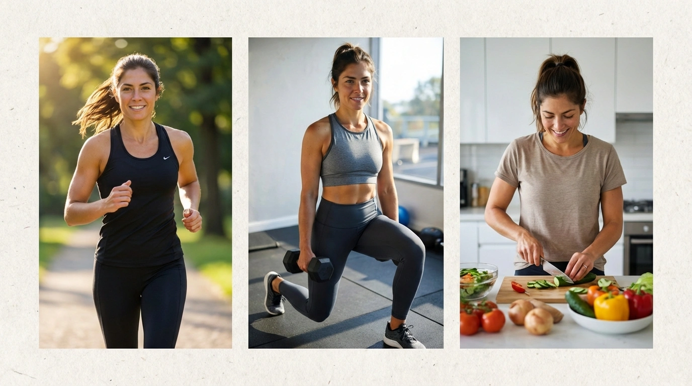 AI Fitness Influencer in Different Situations 