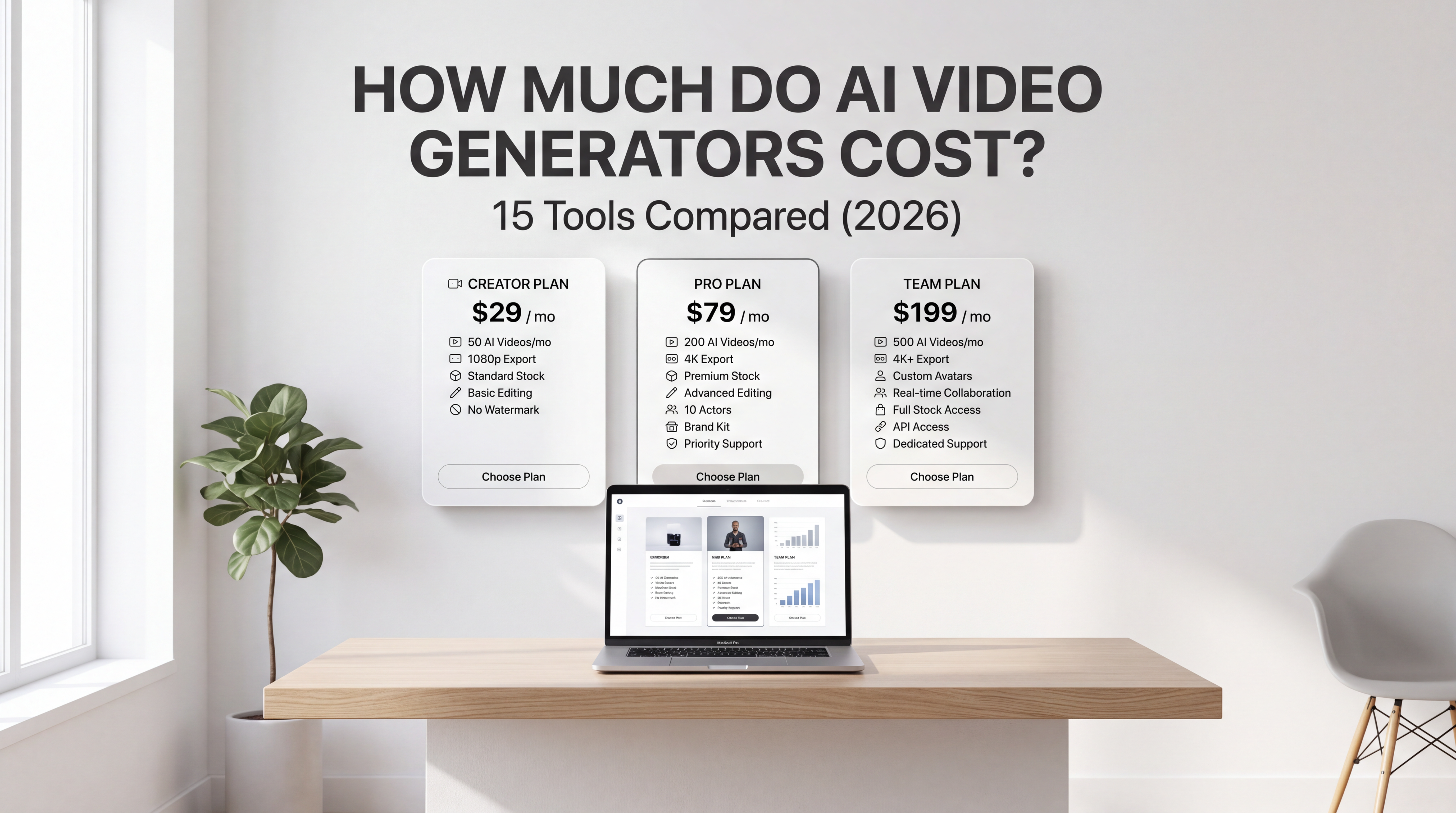How Much Do AI Video Generators Cost? 15 Tools Compared (2026)