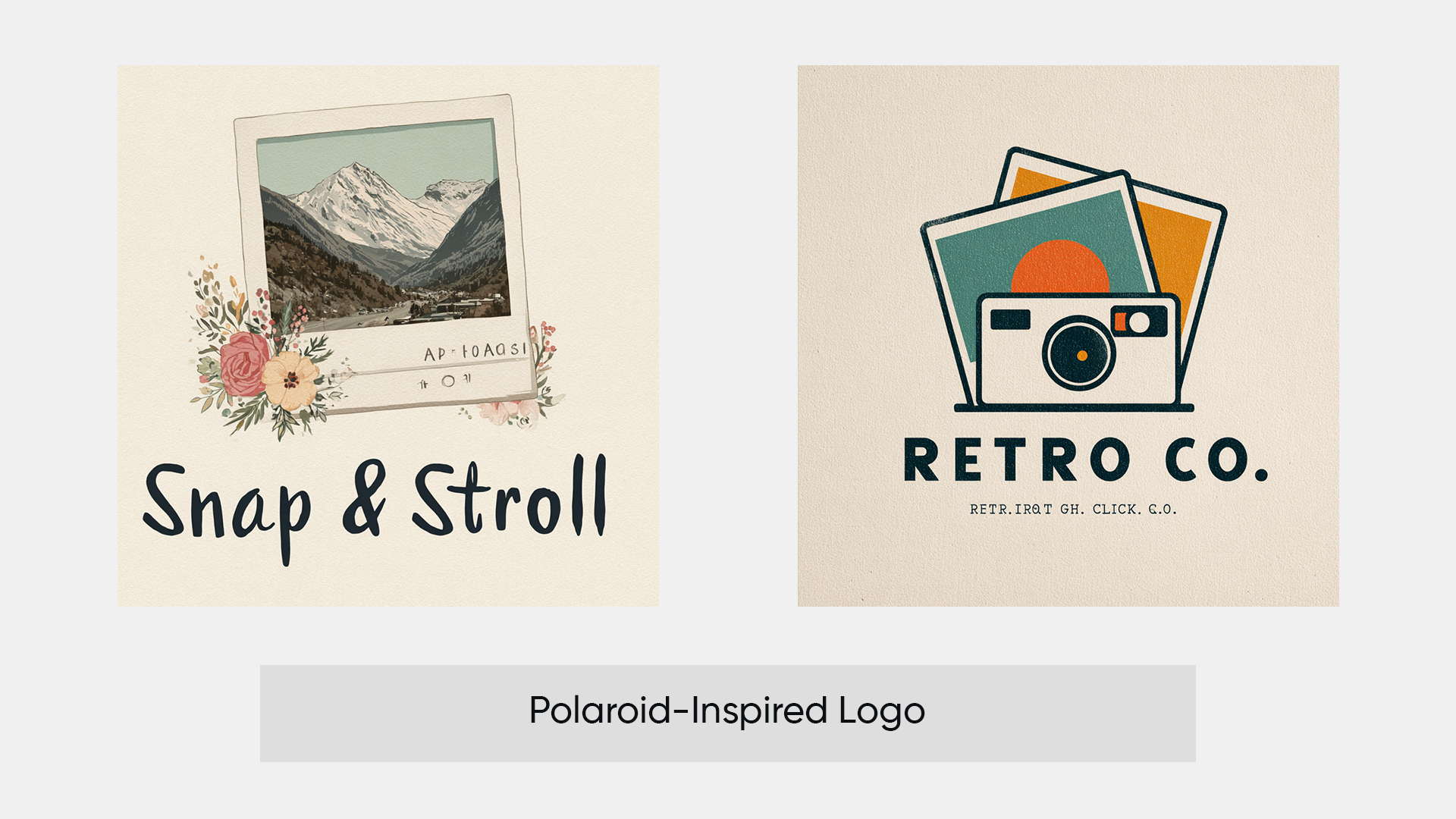 Polaroid-Inspired Logo Ideas Generated by ImagineArt