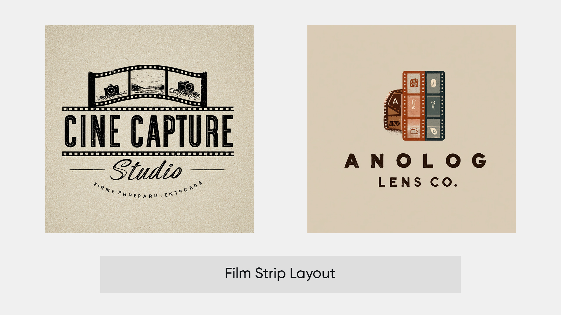 Strip Layout Logo Ideas Generated by ImagineArt