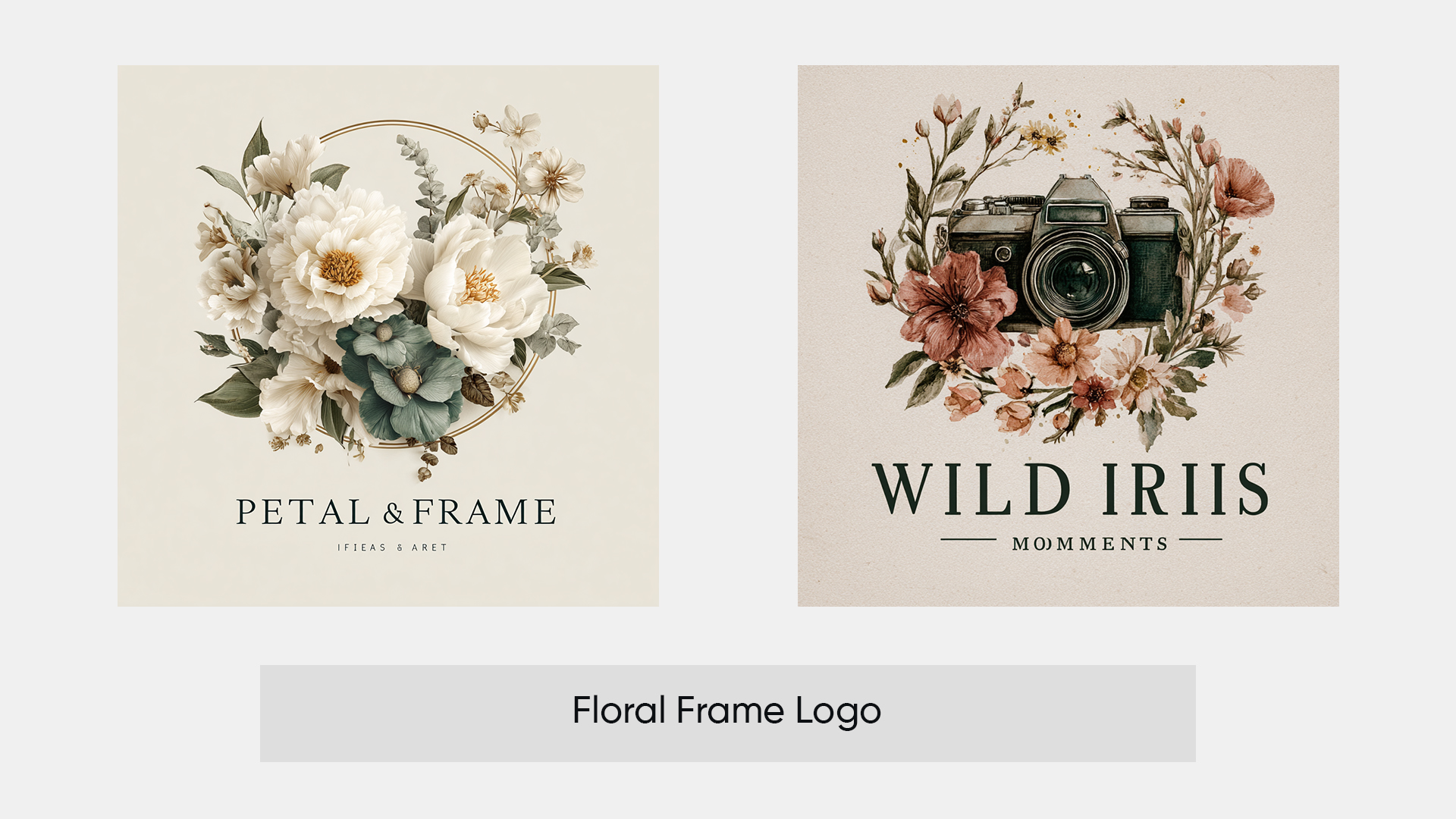Floral Frame Logo Ideas Generated by ImagineArt