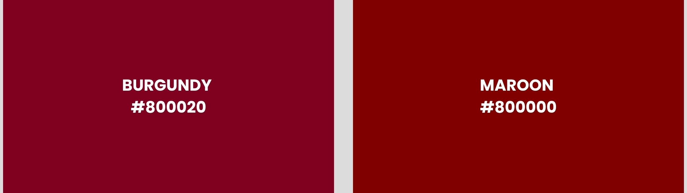 Burgundy vs Maroon