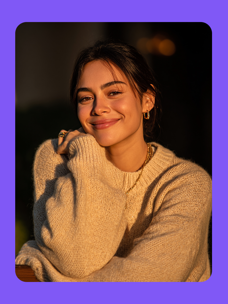 Candid smile