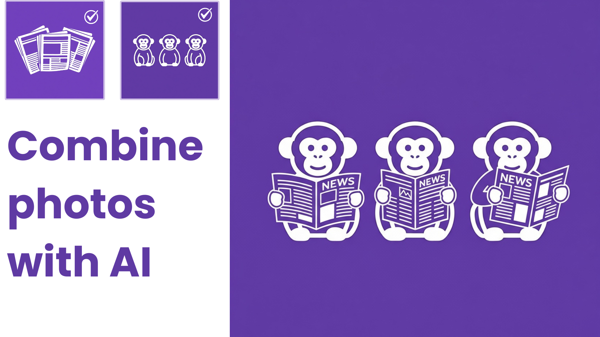 How to combine photos with AI