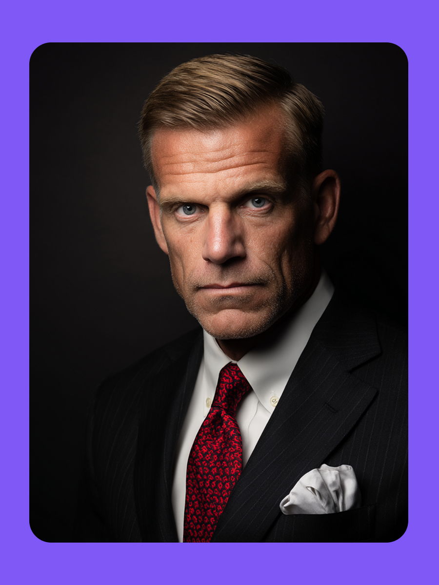 Corporate_ serious and stoic