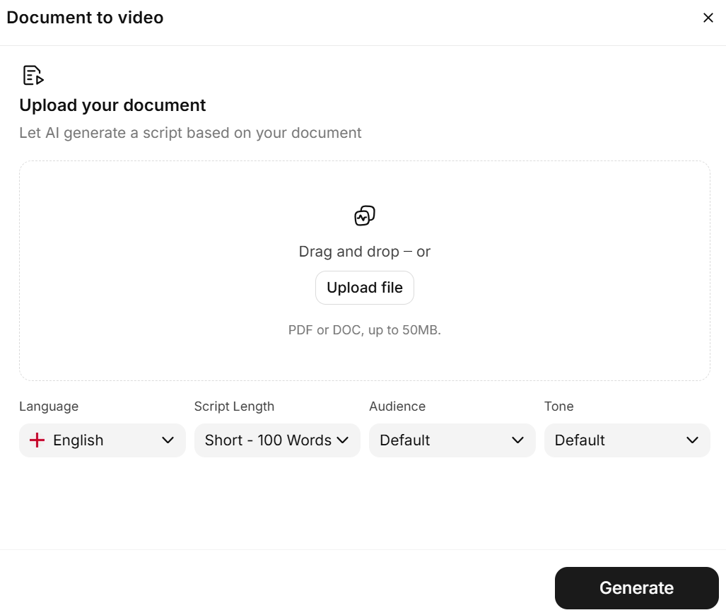 Document to Video