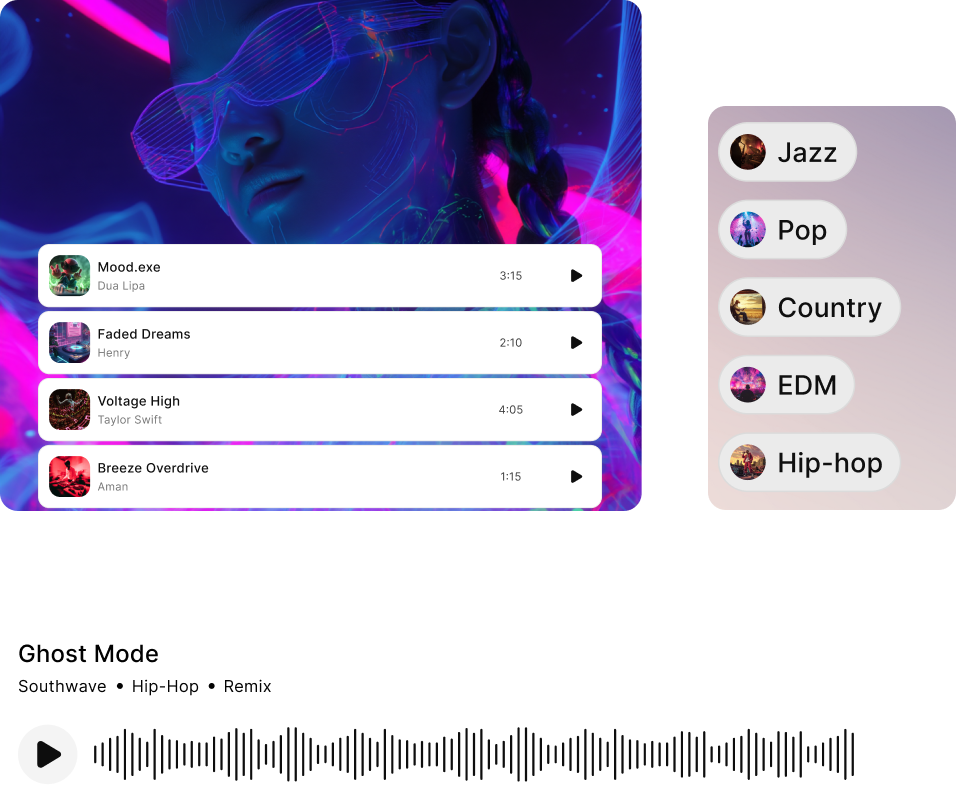 Create and Share with AI Remix Song