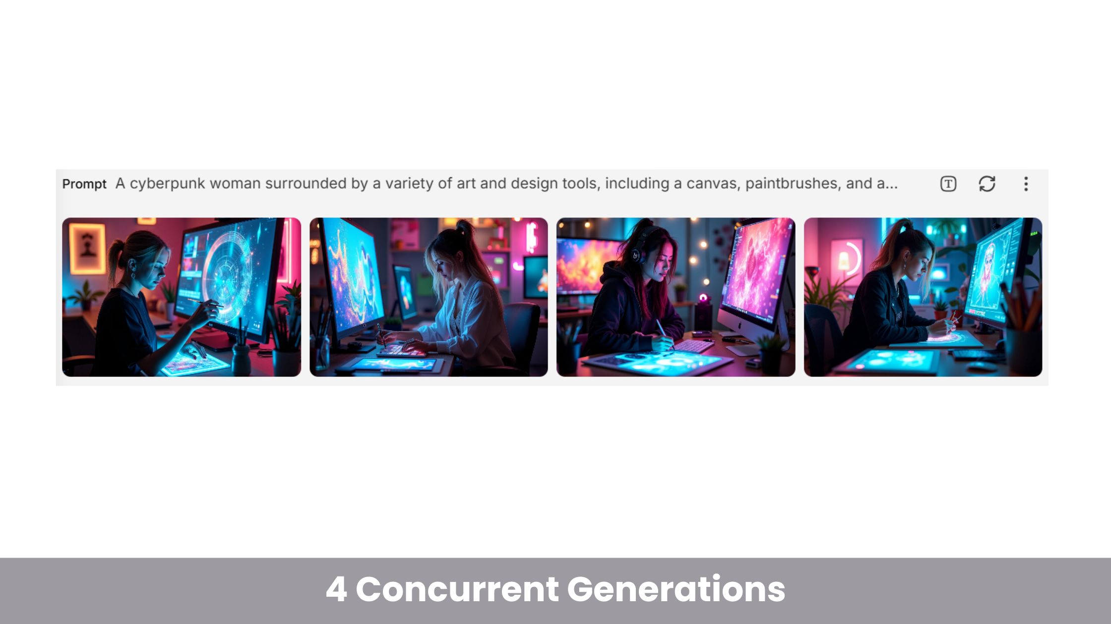 1-8 Concurrent Generations in Image Studio