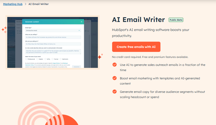 HubSpot AI Email Writer