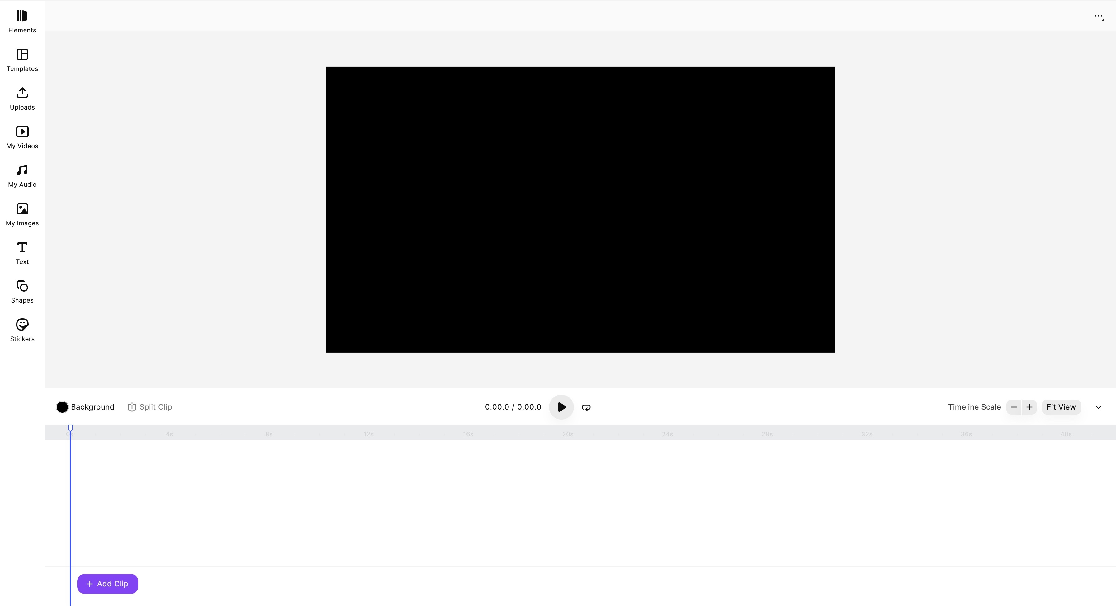 Imagine Video Editor dashboard