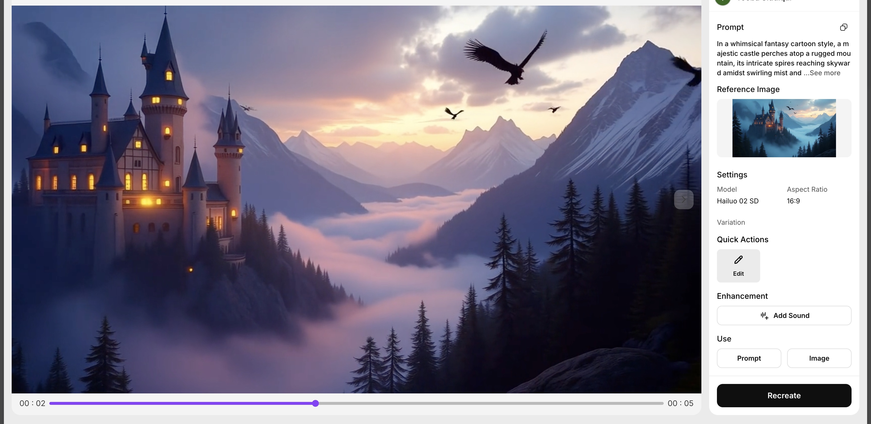 Concept art video generated using Hailuo AI
