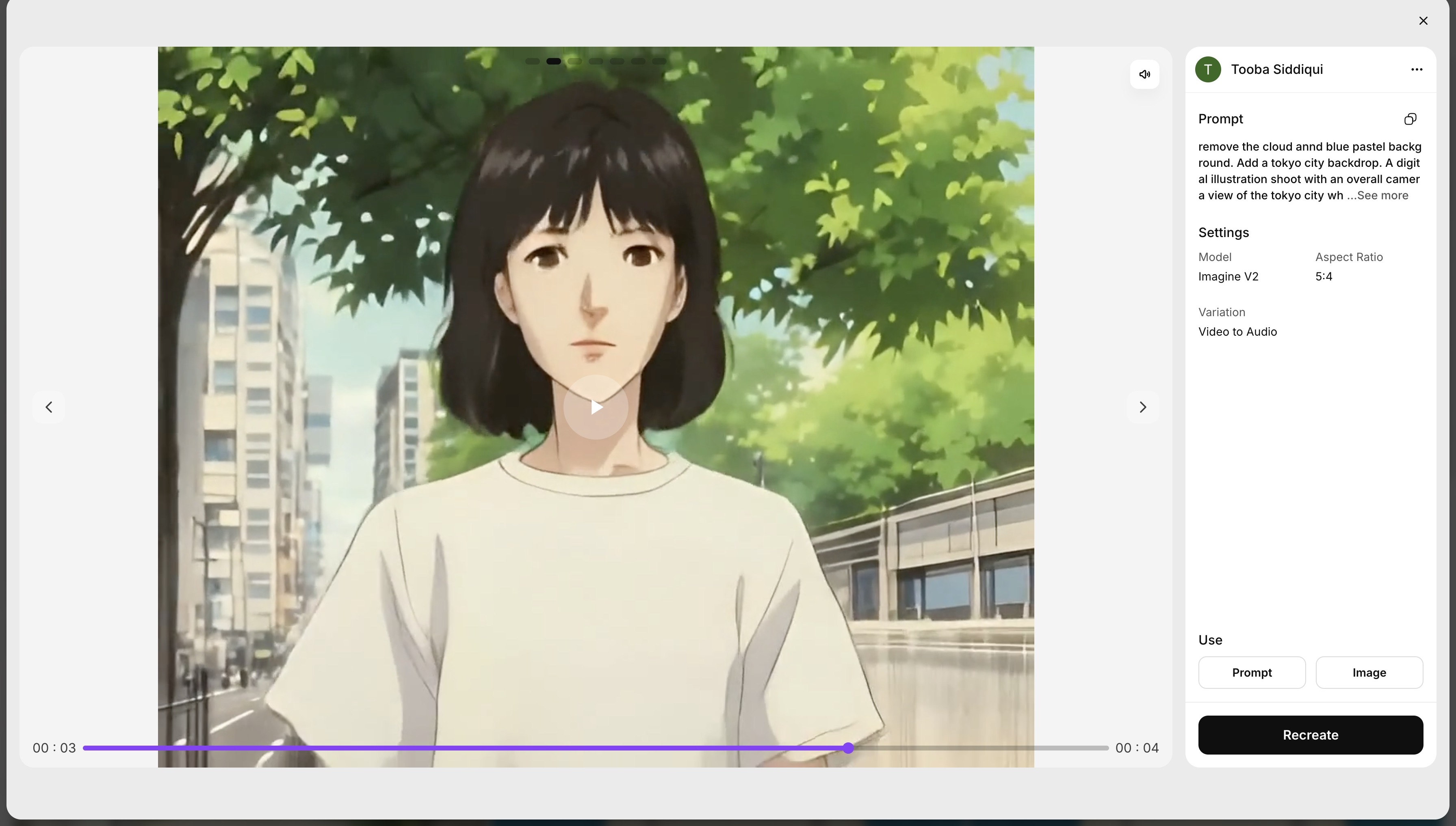 Image-to-video generation on ImagineArt