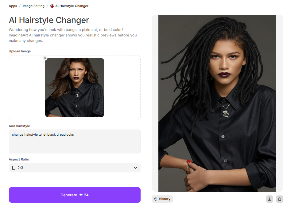 ImagineArt AI Hairstyle Changer App