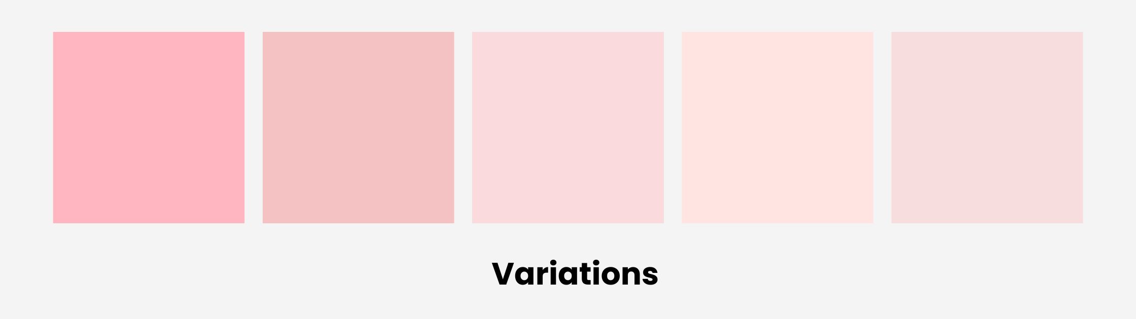 Light Pink Color Variations