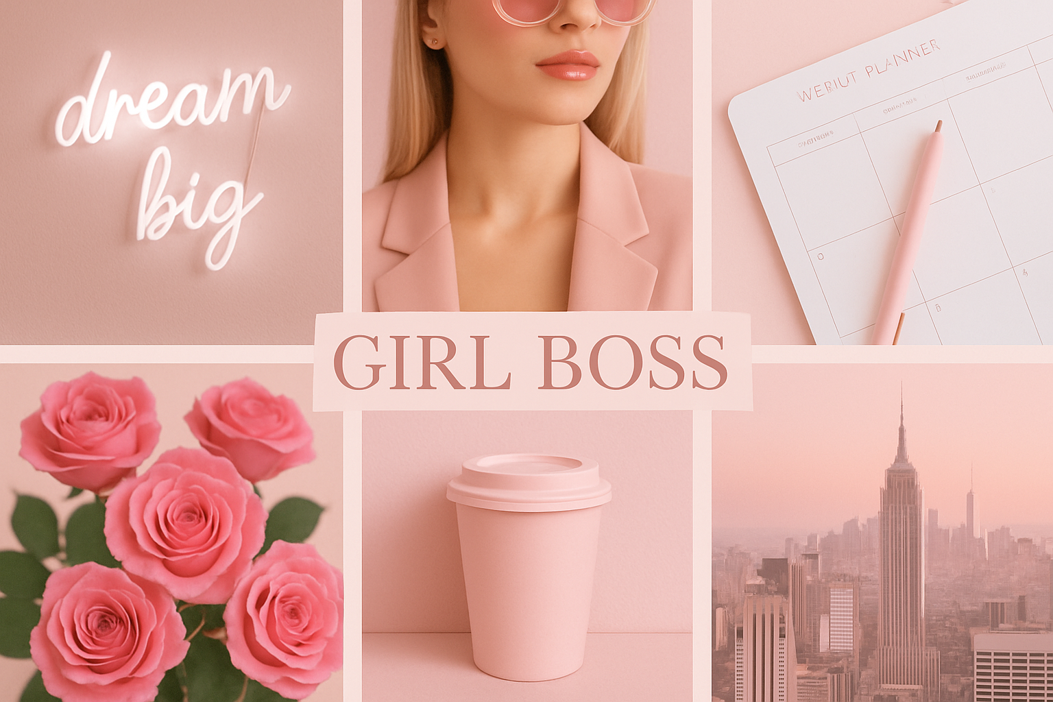 Light Pink Vision Board