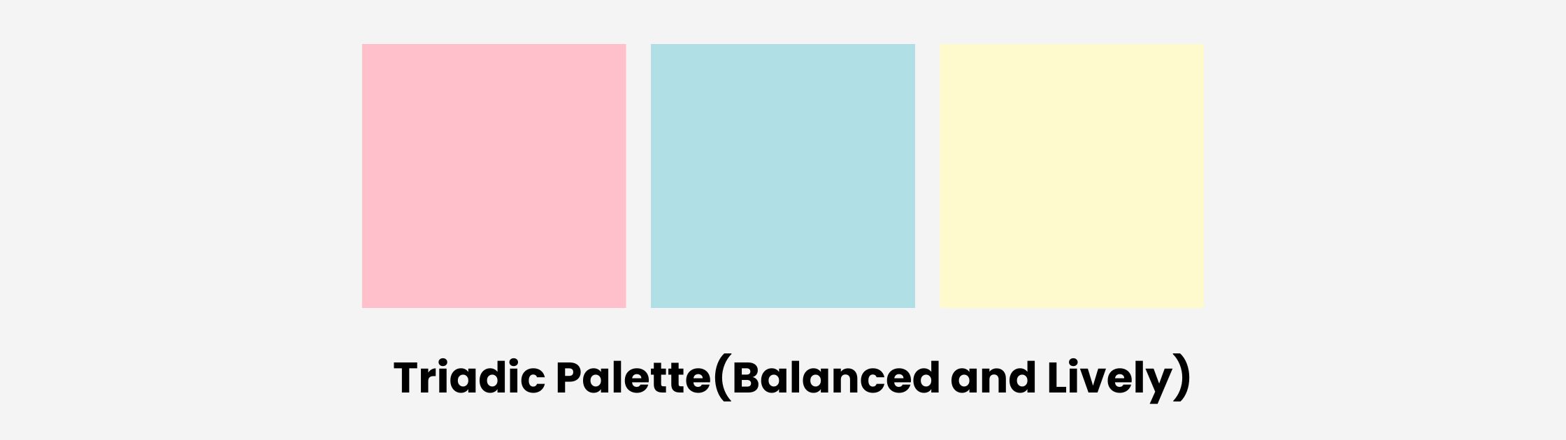 Light pink triadic palette