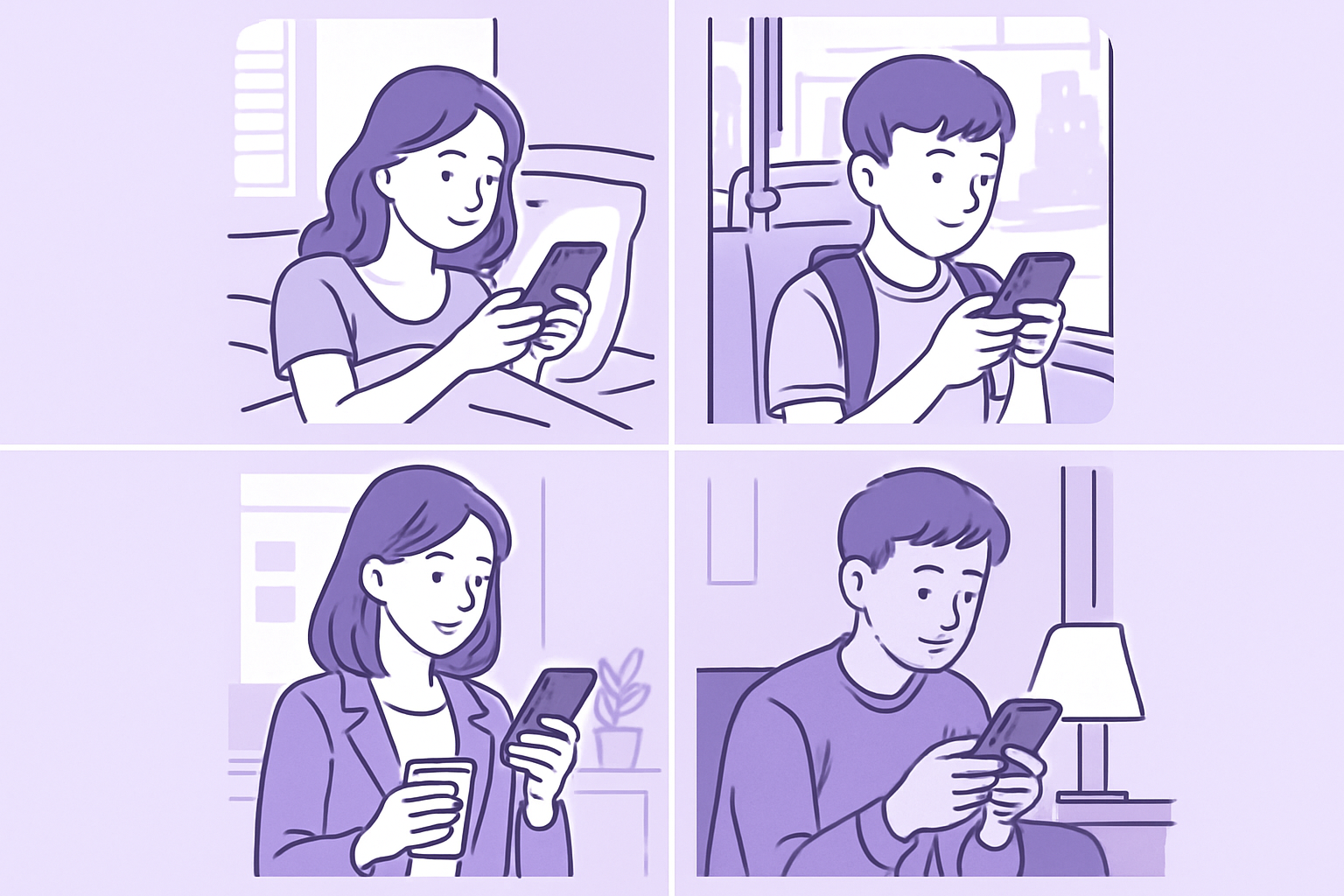 Saba_Sohail_4-panel_light_purple_and_white_grid__-_panel_1__woman_scrolling_p_62737187-08a4-47fe-910e-9e8543151026.png