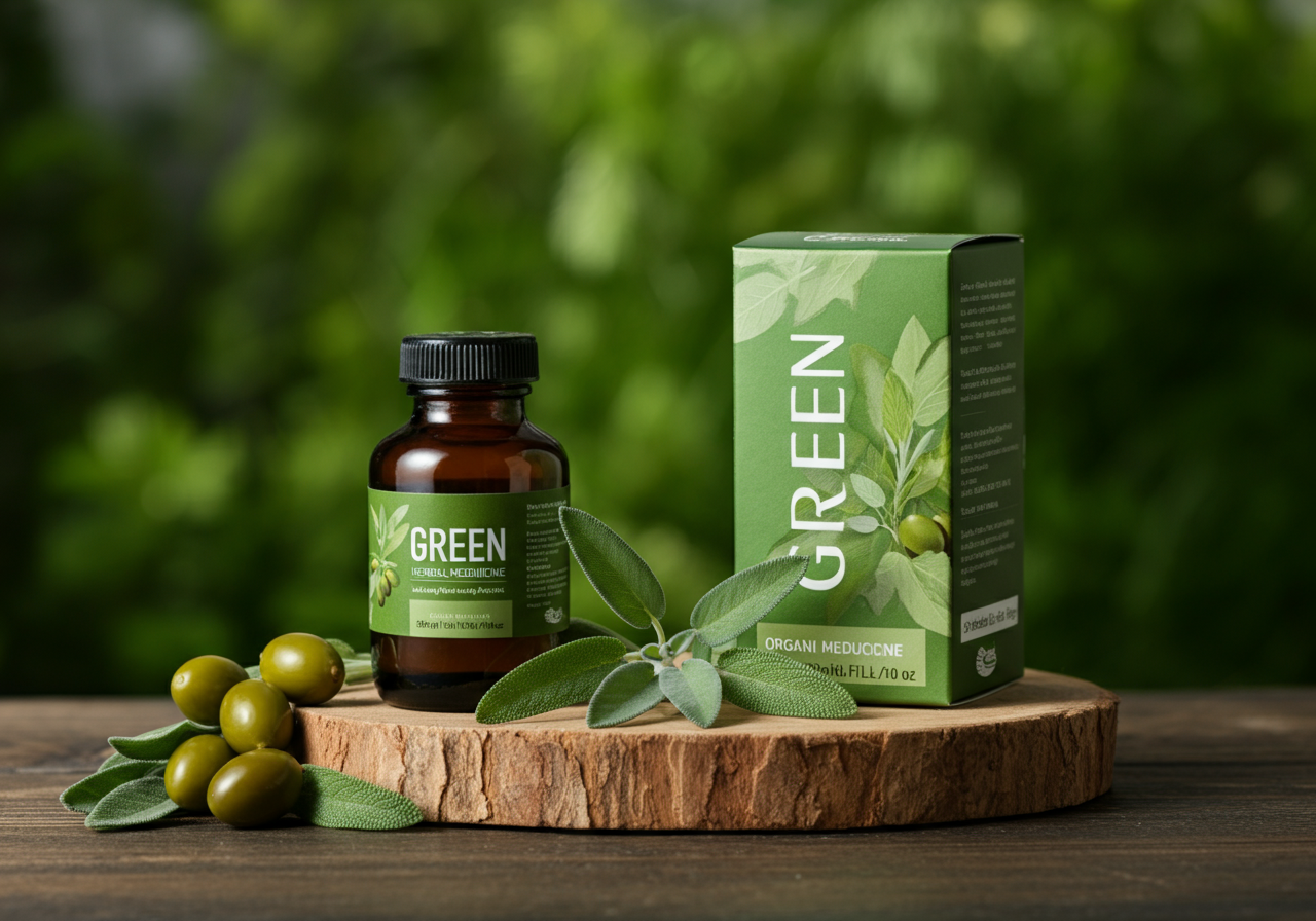 Sage Green Product Packaging