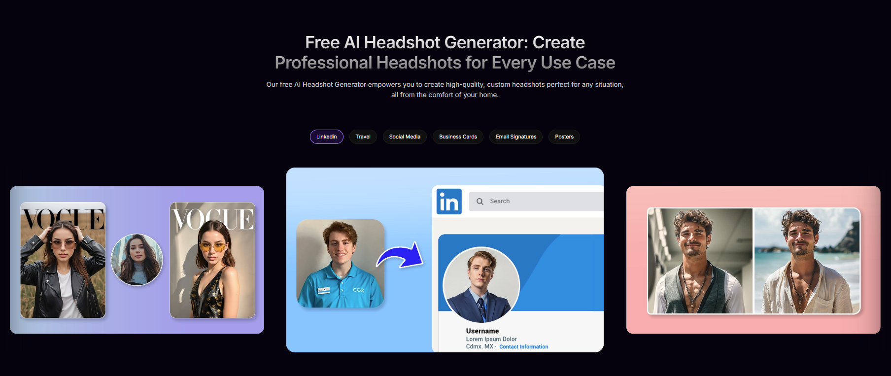 ImagineArt AI Headshot Generator