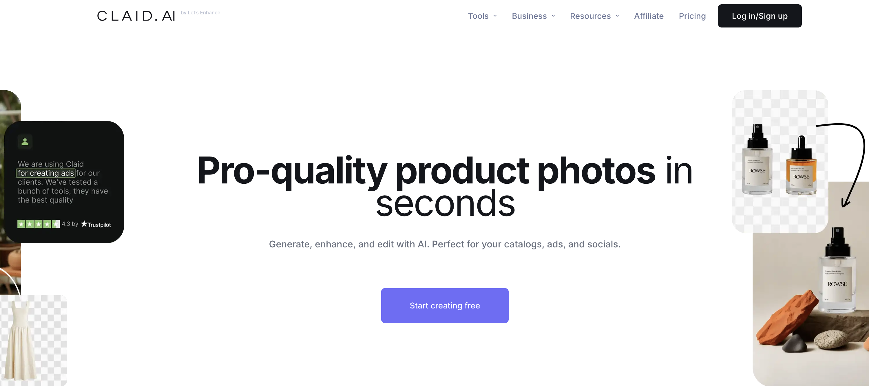 Claid AI's Product Photo Generation