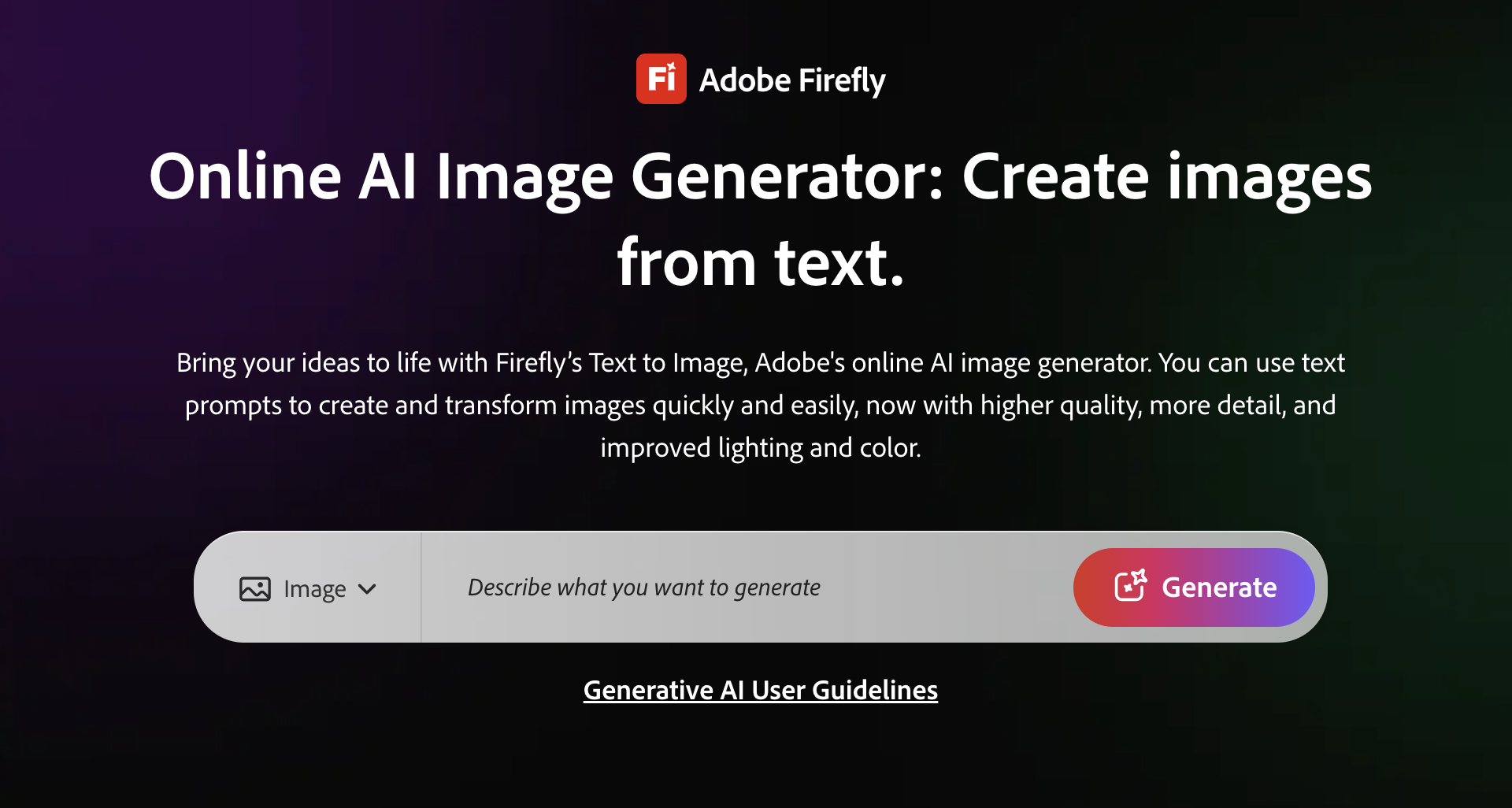 AI Image Generator by Adobe Firefly