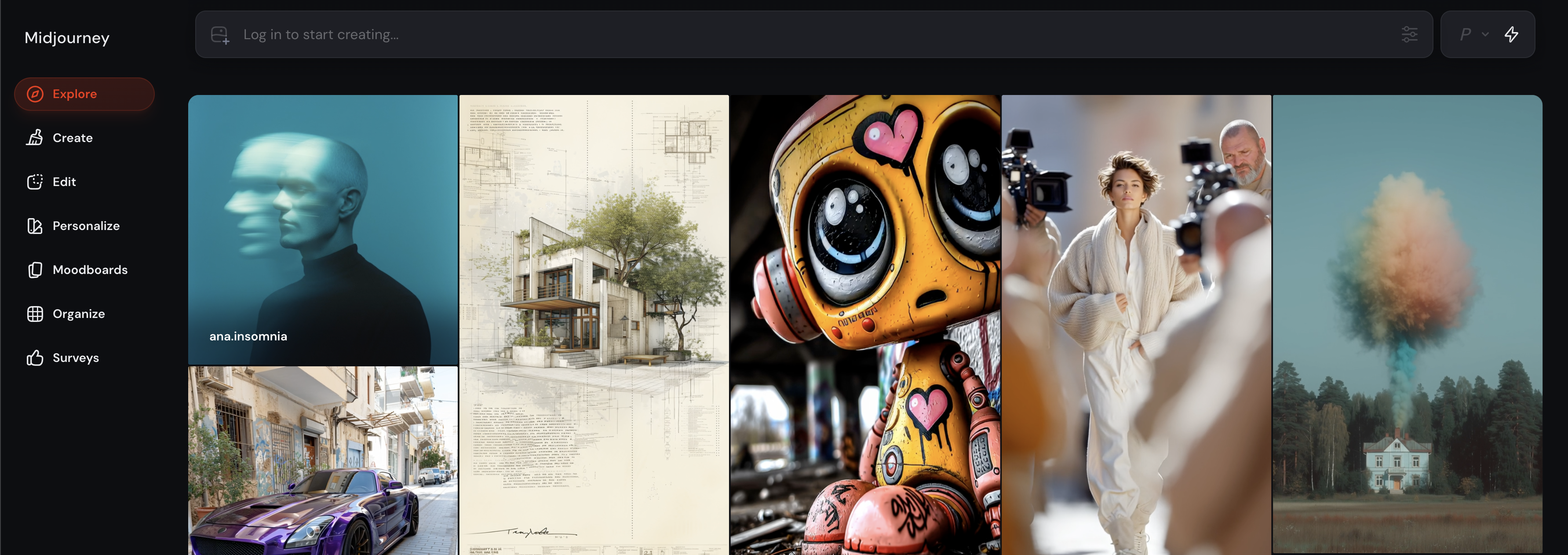 Midjourney's Image Creation Platform