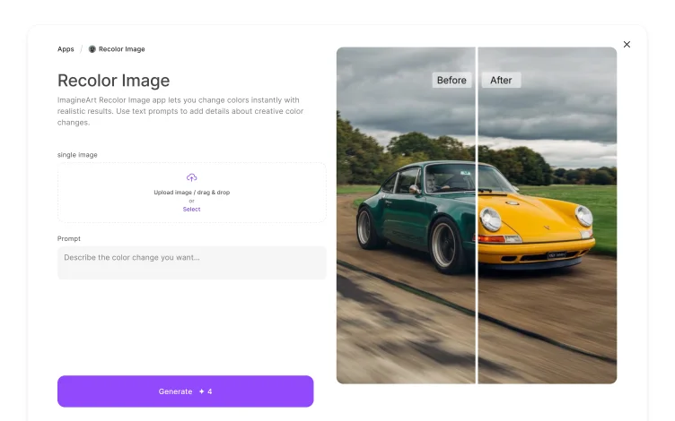 Start by uploading the video in which you want to remove video objects and characters. The video should be of high quality. ImagineArt video object remover supports videos of all formats, sizes, and orientations.