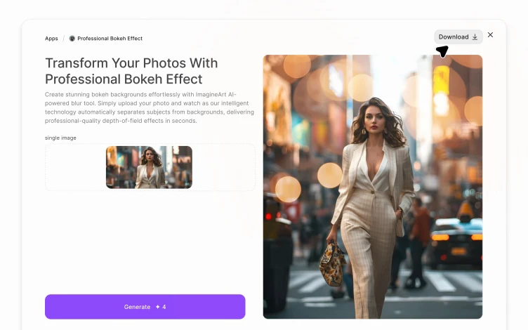 Select the desired aspect ratio and give your prompt a final lookover. Click ‘Generate’ to process the AI video perspective change, or you can further refine the video on ImagineArt AI video editor.