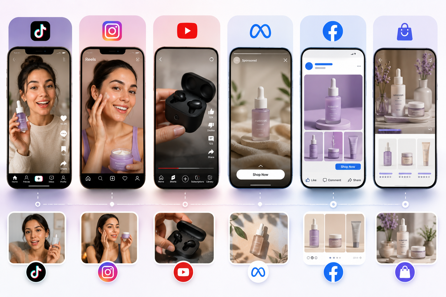 The same AI ad format can drive different results when it is adapted for the platform where people scroll, watch, and shop
