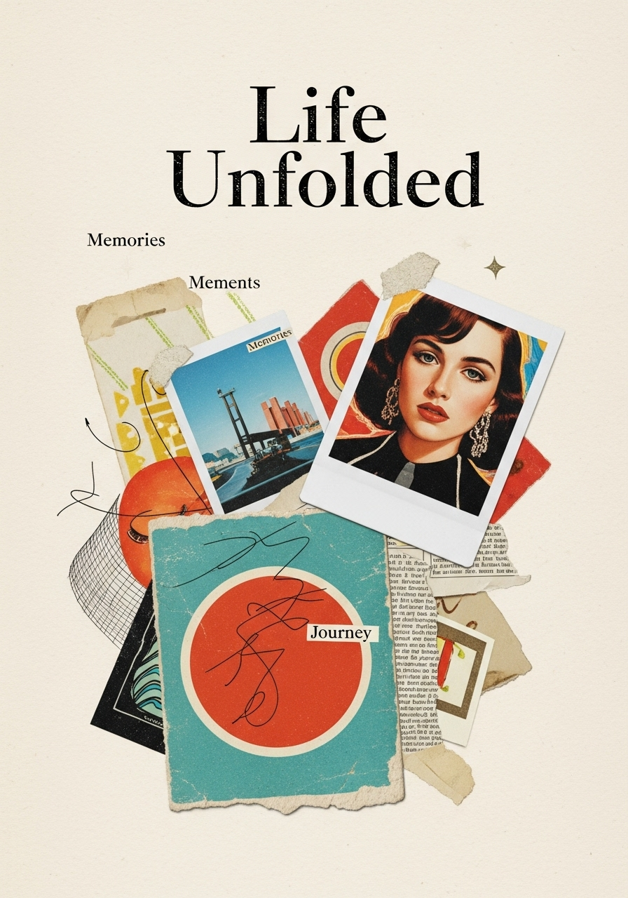 Collage book cover design generated on ImagineArt