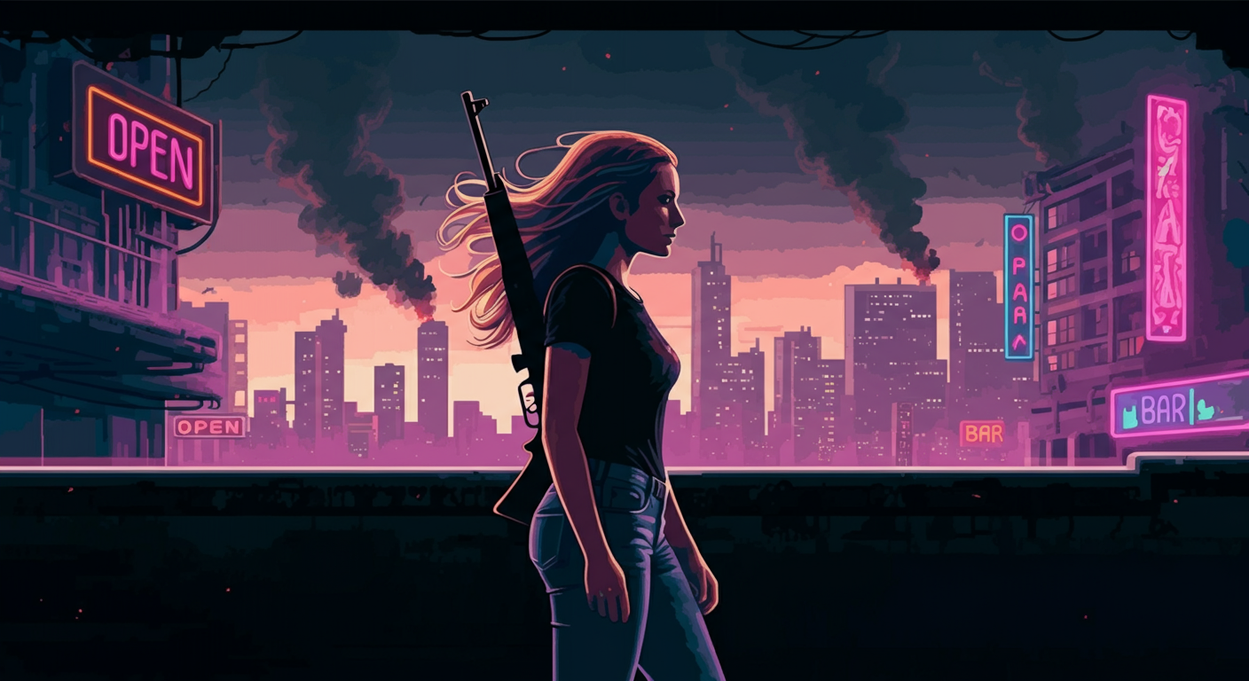 The top image was transformed on ImagineArt using Pixelart style. The platform added new elements, changed the background, and reimagined the scene as a wide shot — all through AI-powered editing