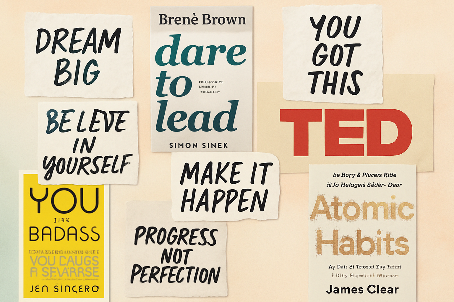 Motivational Collage generated by ImagineArt