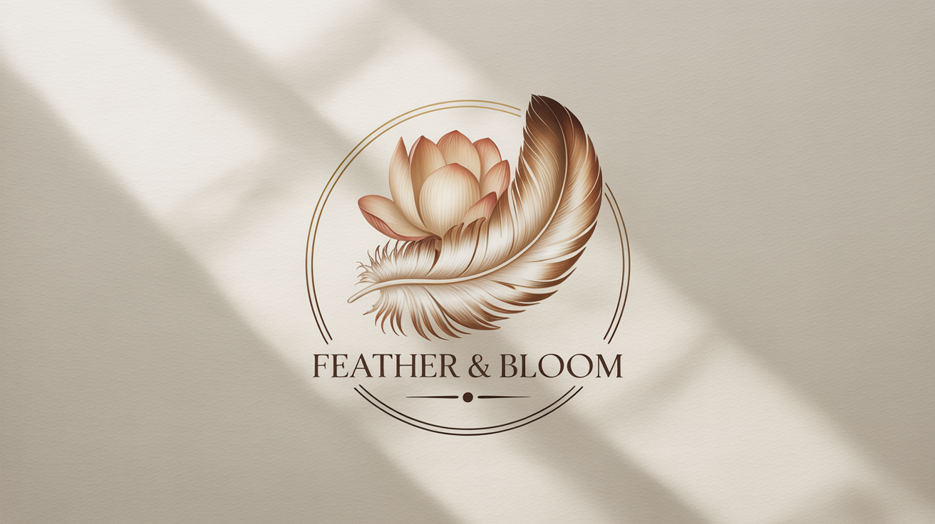 Feathered logo design generated by ImagineArt